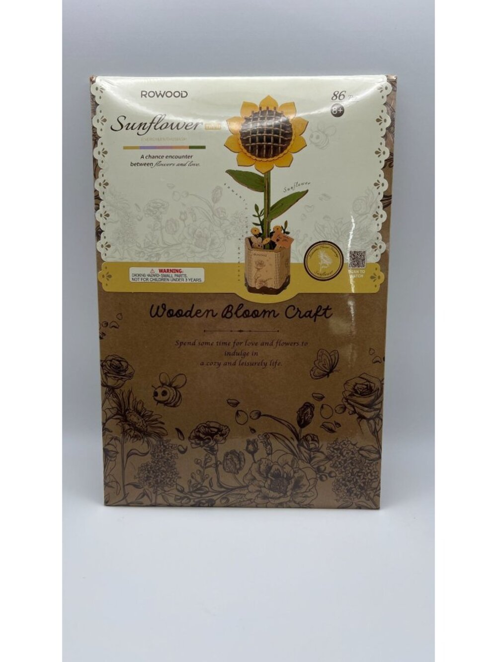 Rowood Wooden Bloom Craft Sunflower Model Kit Wooden DIY Puzzle For Adults & Kid